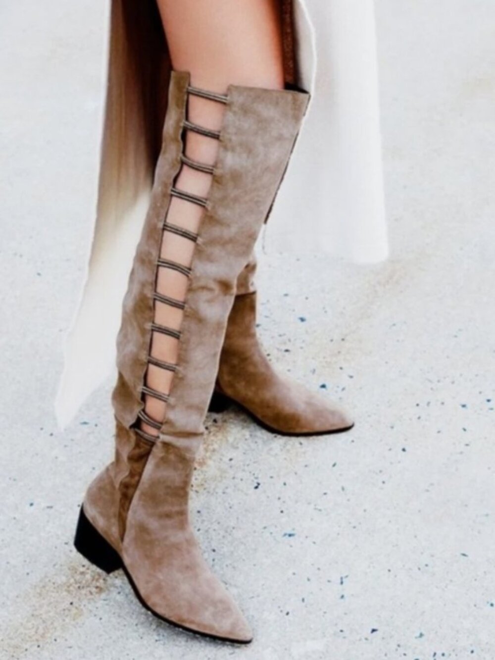 New Free People + Farylrobin Ladder Over the Knee Boot Size 7 MSRP: $298